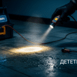 فني يقوم بفحص تسرب المياه داخل منزل في حي حطين