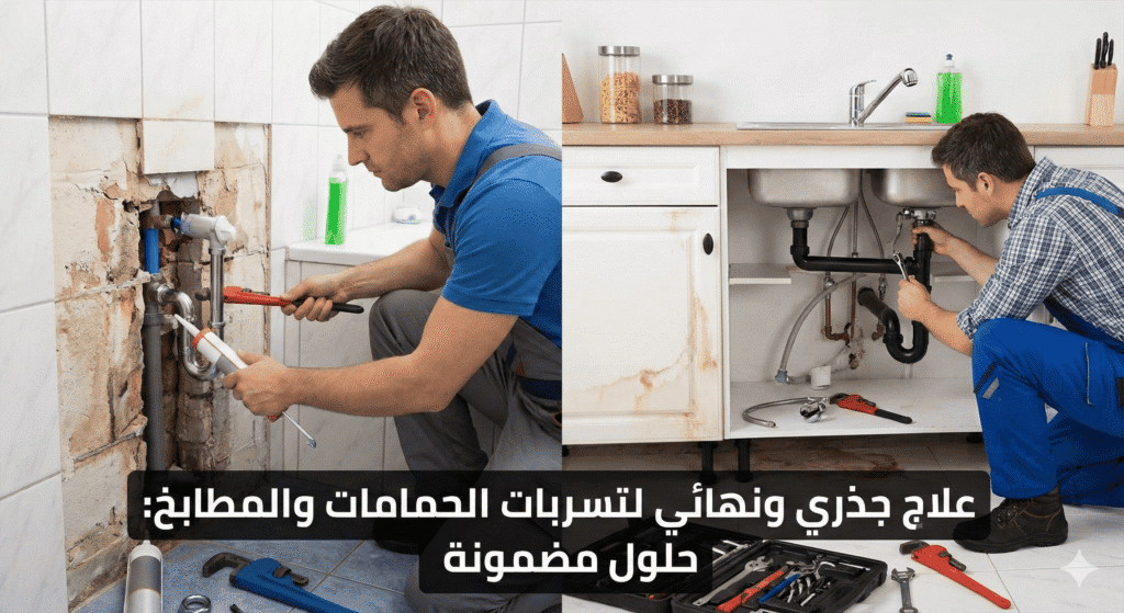 علاج تسربات الحمامات والمطابخ